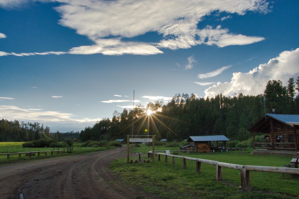 The Lodge and cabins at our Arizona Dude Ranch